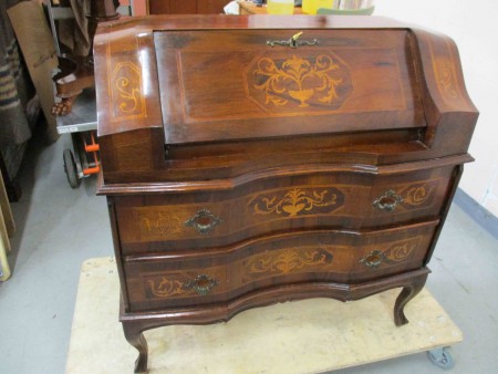 2437-Sekretar Italie kvalitni replika s intarsii  83 x 35 cm  V - 88 cm  -   PRODANO